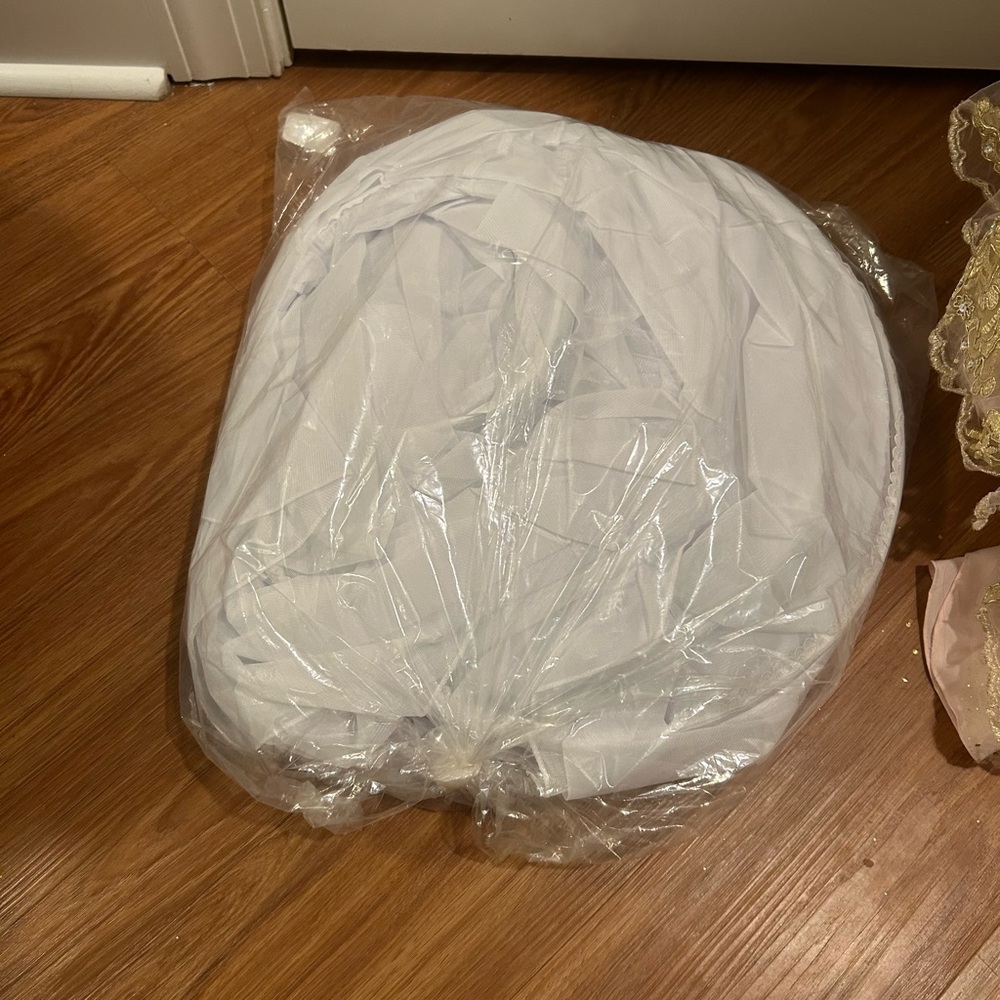 Mori Lee Blush Pink Gown with Gold Accents - Picture 6 of 7